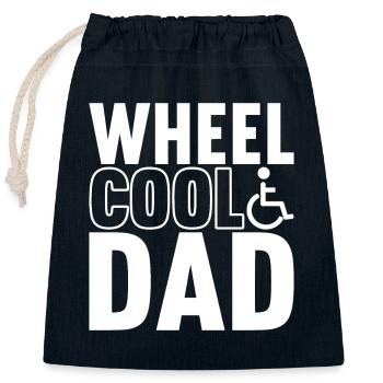 Wheelchair users Wheelchair - Closable cotton gift bag (25x30cm) - navy - Front