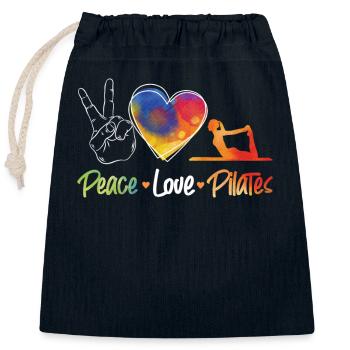 Pilates Instructor Teacher - Closable cotton gift bag (25x30cm) - navy - Front