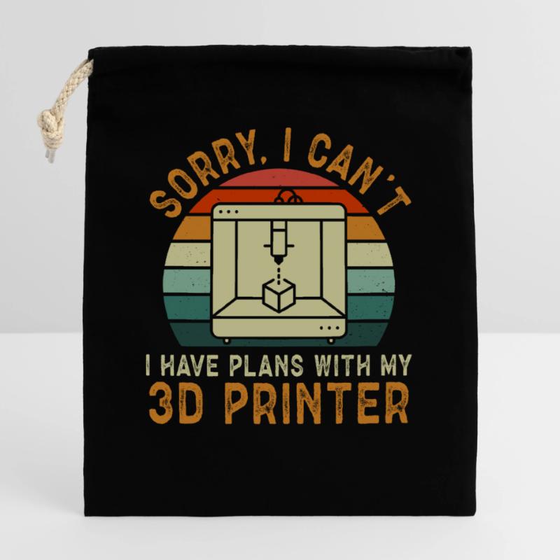 3D Printer 3D Printing Closable cotton gift bag (25x30cm)