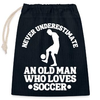 Fußballmannschaft Fußballspieler Fußballdesign - Verschließbarer Geschenkbeutel aus Baumwolle (25x30cm) - Navy - Vorne