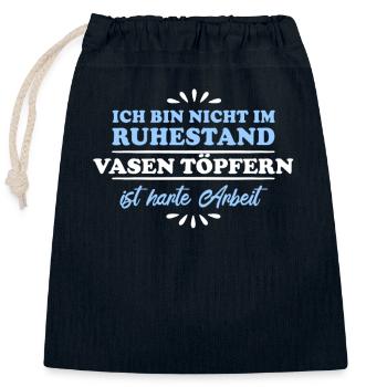 Ruhestand Rentner Pensioner Vasen-töpfern - Verschließbarer Geschenkbeutel aus Baumwolle (25x30cm) - Navy - Vorne