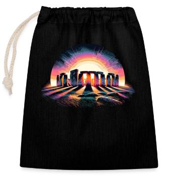 Ostara Eostre Equinox Witch Pagan Goddess Rituals - Closable cotton gift bag (25x30cm) - black - Front