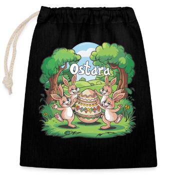 Ostara Eostre Equinox Witch Pagan Goddess Rituals - Closable cotton gift bag (25x30cm) - black - Front