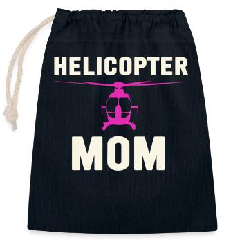 Helikopter Eltern Lustige Helikoptermutter - Verschließbarer Geschenkbeutel aus Baumwolle (25x30cm) - Navy - Vorne
