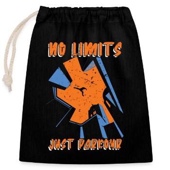 Parkour No Limits Juste un amateur de parkour freerunning - Sac cadeau en coton avec cordon (25 x 30 cm) - noir - Devant