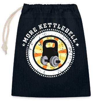 Kettlebell Muskelaufbau Fitness Hantel Sport - Verschließbarer Geschenkbeutel aus Baumwolle (25x30cm) - Navy - Vorne