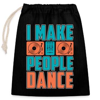 Disc Jockey I Make People DJ Music Disc Jockeys - Verschließbarer Geschenkbeutel aus Baumwolle (25x30cm) - Schwarz - Vorne