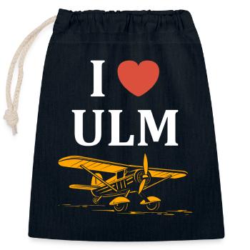 Ich liebe Ulm - Verschließbarer Geschenkbeutel aus Baumwolle (25x30cm) - Navy - Vorne