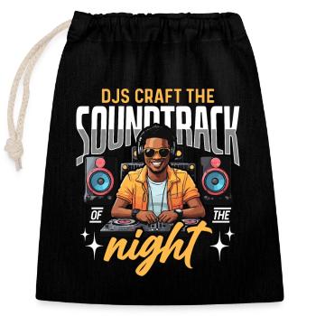 Disc Jockey DJs Craft The Soundtrack Music Lover - Verschließbarer Geschenkbeutel aus Baumwolle (25x30cm) - Schwarz - Vorne