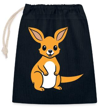Känguru - Verschließbarer Geschenkbeutel aus Baumwolle (25x30cm) - Navy - Vorne