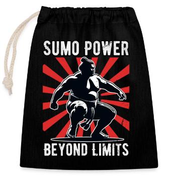 Sumo Power Beyond Limits - Closable cotton gift bag (25x30cm) - black - Front