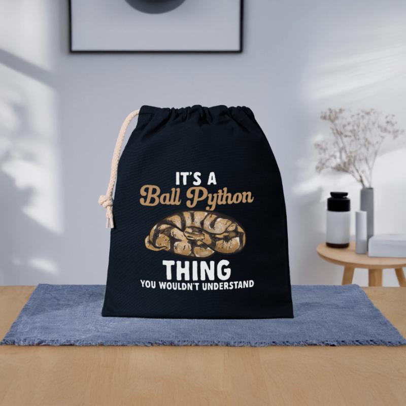 Ball Python Snake King Python Closable cotton gift bag (25x30cm)