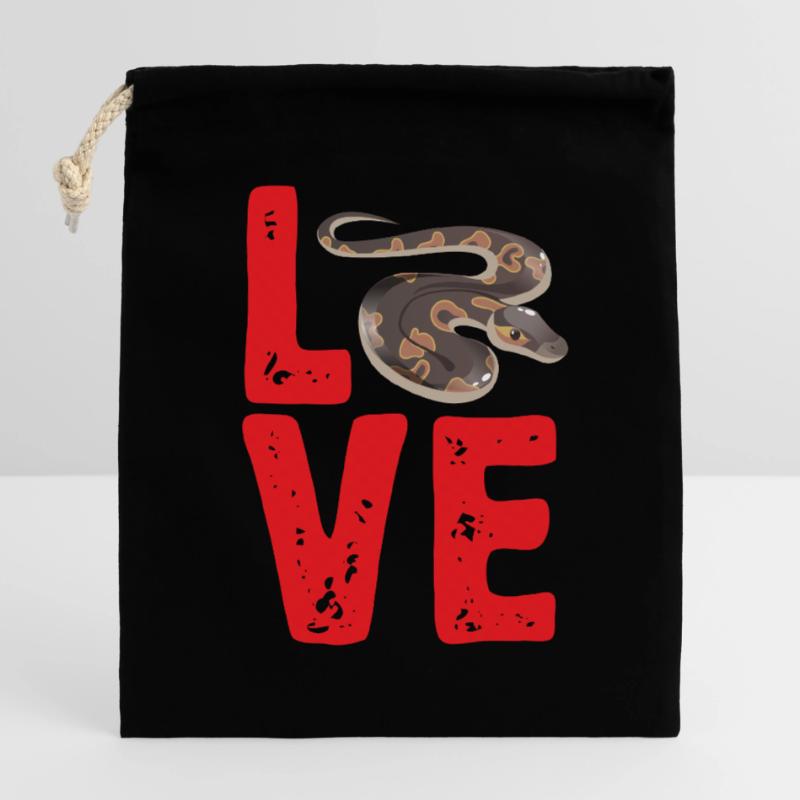 Ball Python Schlange Königspython Verschließbarer Geschenkbeutel aus Baumwolle (25x30cm)