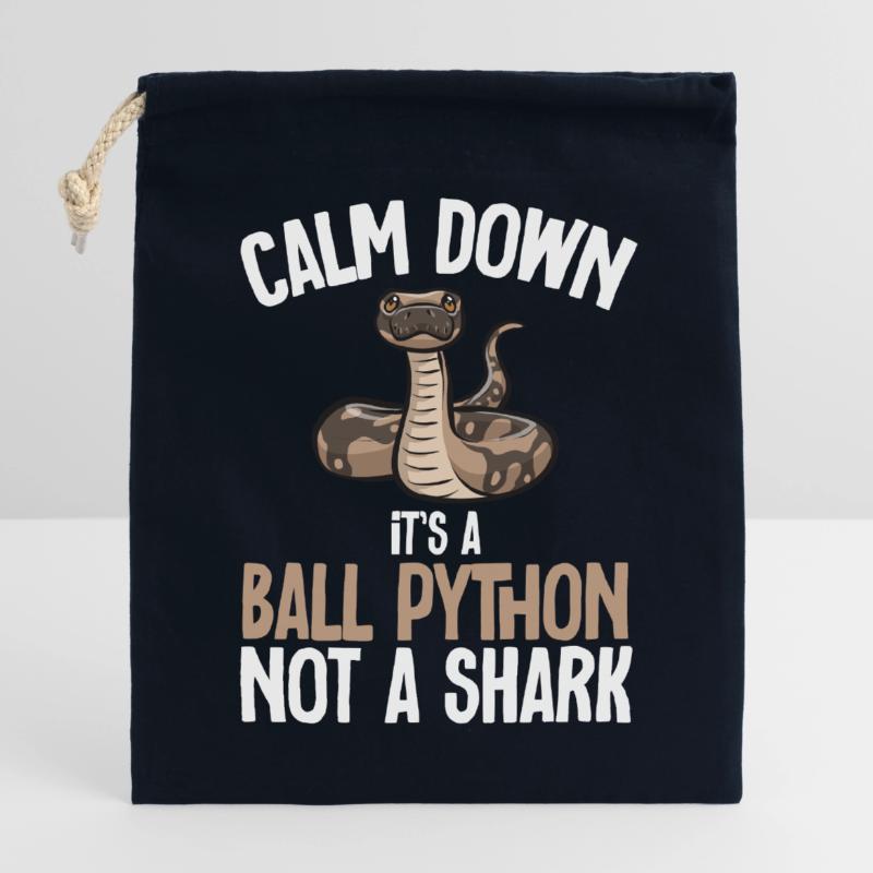 Ball Python Snake King Python Sac cadeau en coton avec cordon (25 x 30 cm)