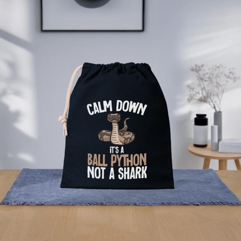 Ball Python Snake King Python Sac cadeau en coton avec cordon (25 x 30 cm)