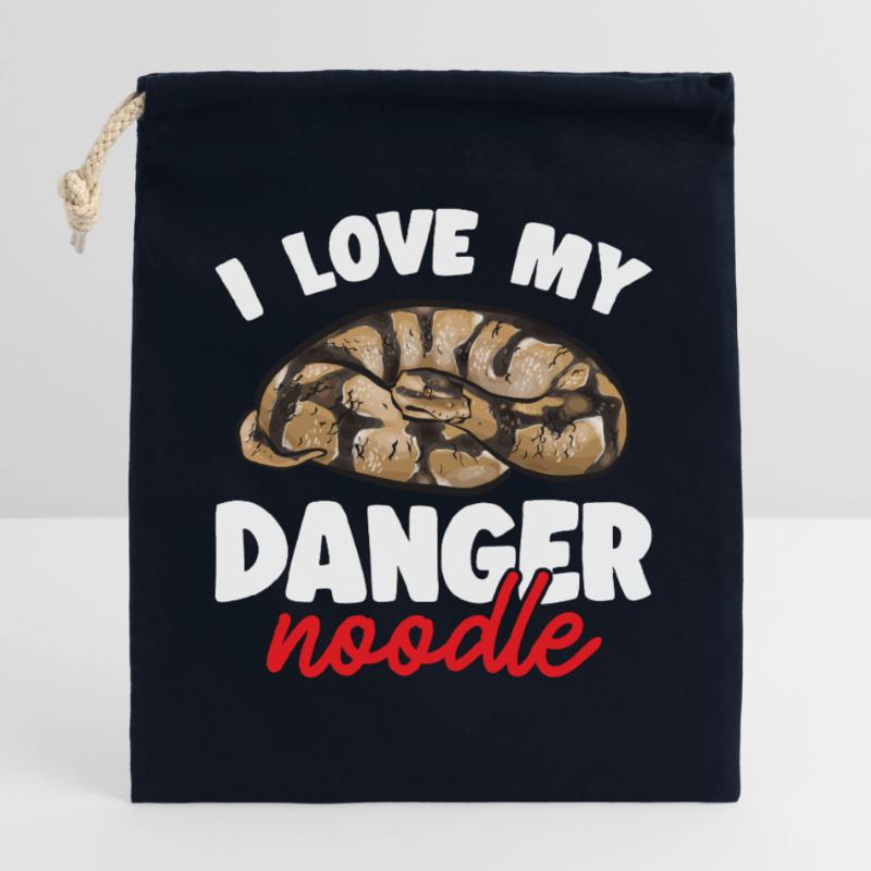 Ball Python Schlange Königspython Verschließbarer Geschenkbeutel aus Baumwolle (25x30cm)
