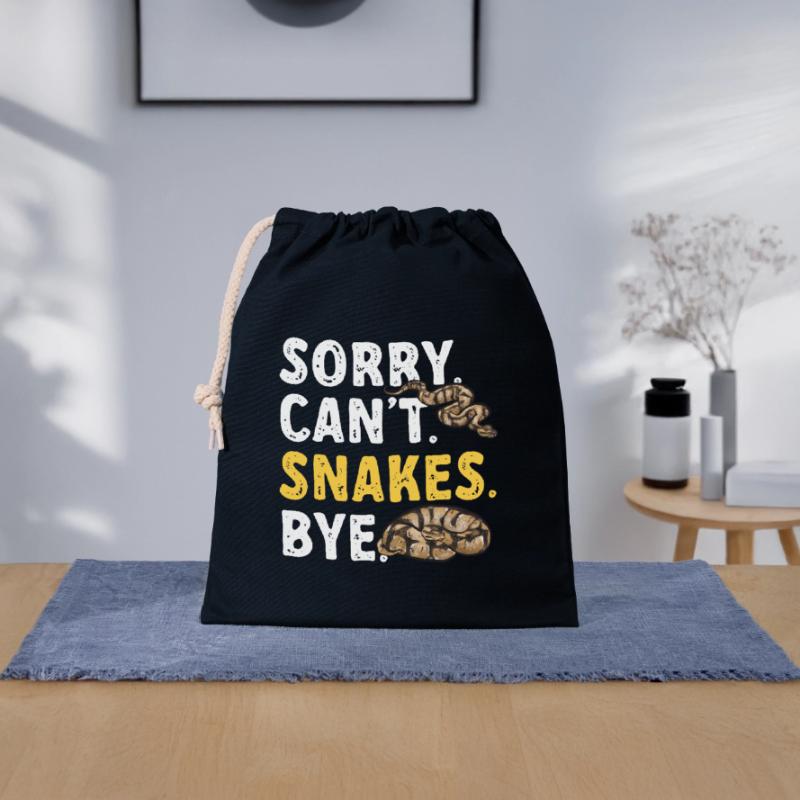 Ball Python Snake King Python Closable cotton gift bag (25x30cm)