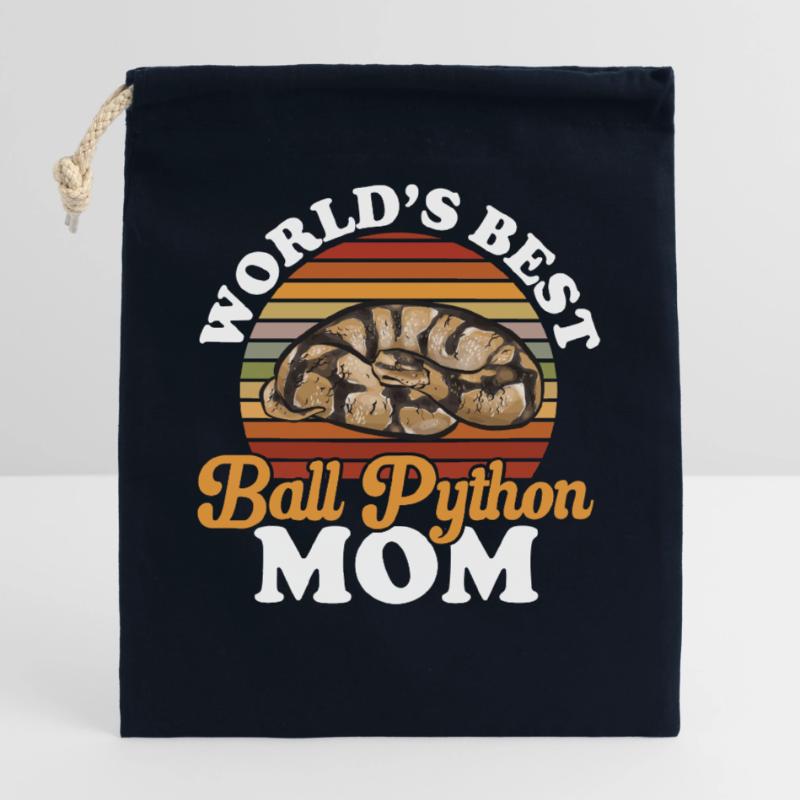 Ball Python Schlange Königspython Verschließbarer Geschenkbeutel aus Baumwolle (25x30cm)