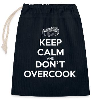 Grilled Steak Gournet Gym Rat Lean Protein Cook - Closable cotton gift bag (25x30cm) - navy - Front