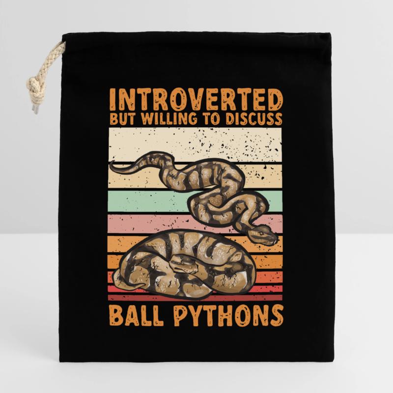 Ball Python Snake King Python Sac cadeau en coton avec cordon (25 x 30 cm)