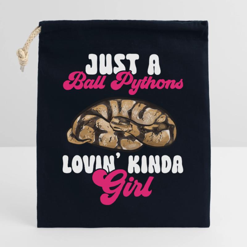 Ball Python Snake King Python Sac cadeau en coton avec cordon (25 x 30 cm)