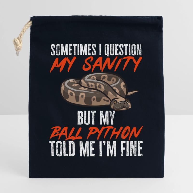 Ball Python Snake King Python Closable cotton gift bag (25x30cm)