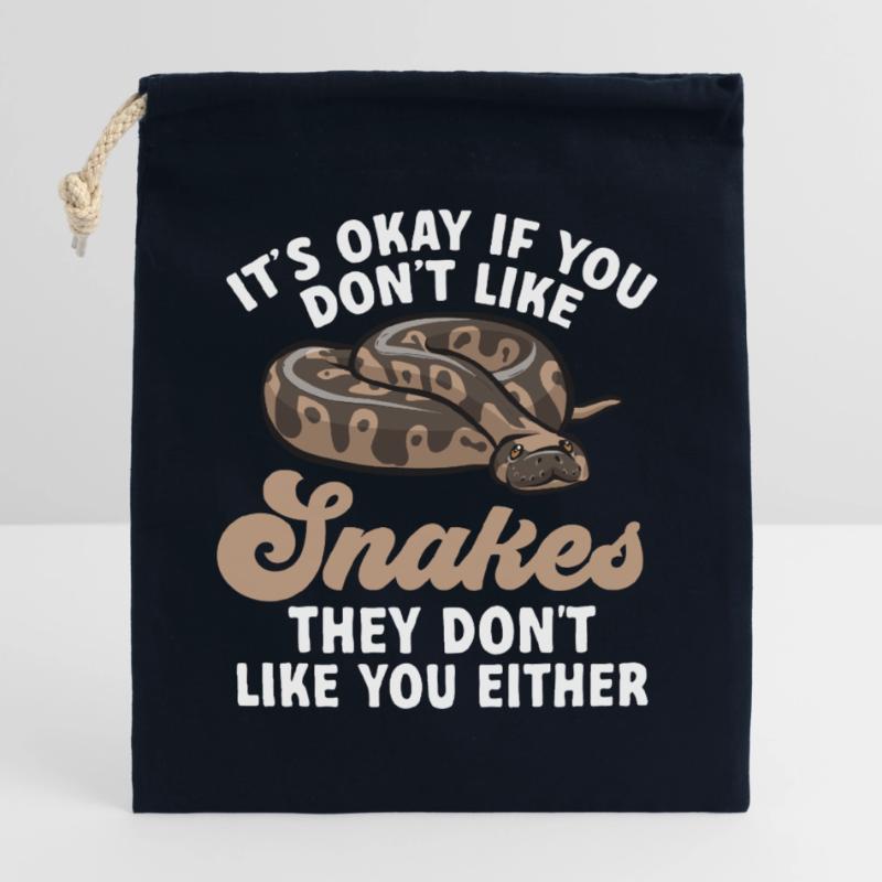 Ball Python Snake King Python Closable cotton gift bag (25x30cm)