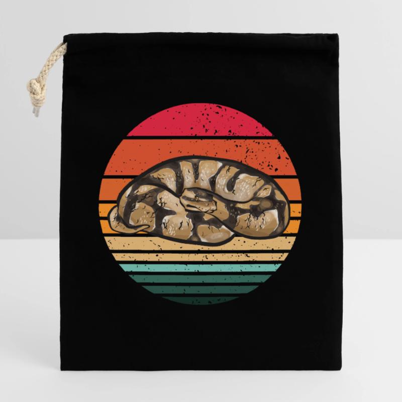 Ball Python Snake King Python Closable cotton gift bag (25x30cm)