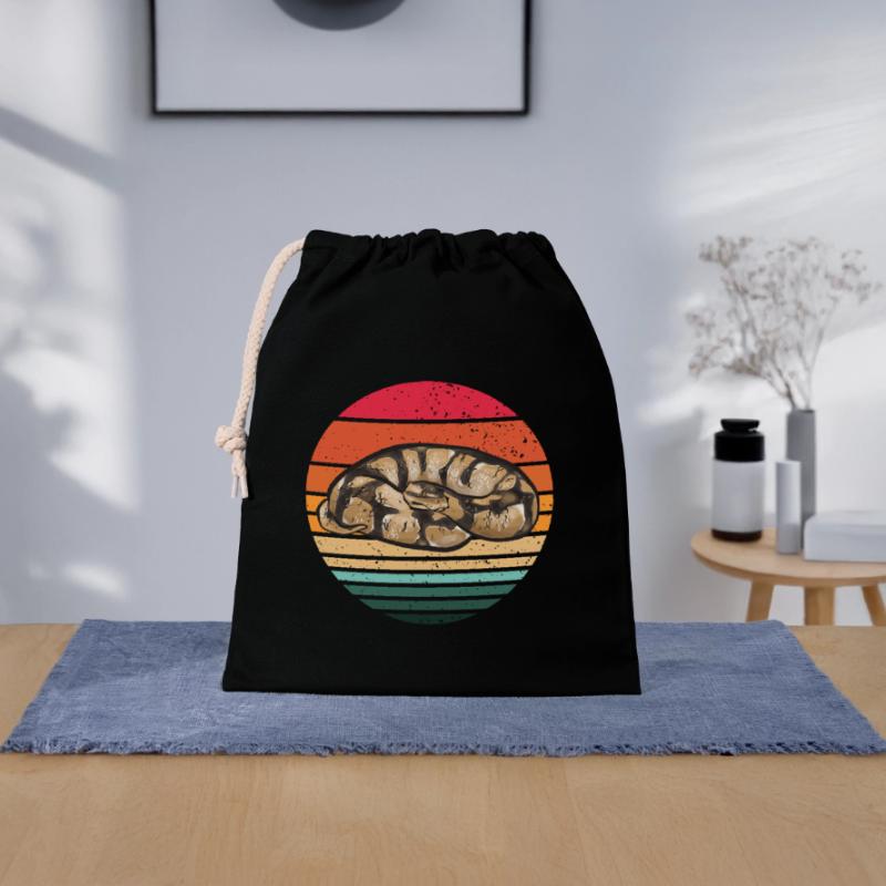 Ball Python Snake King Python Closable cotton gift bag (25x30cm)