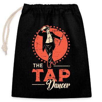 Tap Dance The Tap Dancer Contemporary Dancing - Verschließbarer Geschenkbeutel aus Baumwolle (25x30cm) - Schwarz - Vorne