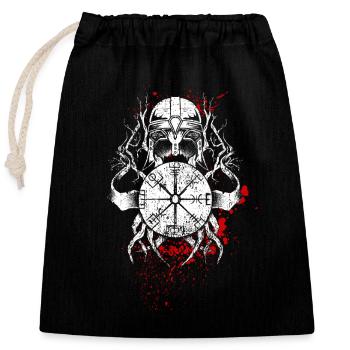 Pagan Roots, Aegishjalmur, Helm of Awe - Closable cotton gift bag (25x30cm) - black - Front