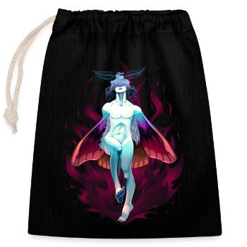 Garçon papillon de nuit - Sac cadeau en coton avec cordon (25 x 30 cm) - noir - Devant