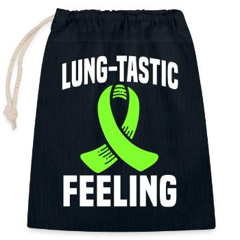 LungentranLungentransplantation Wortspiel - Verschließbarer Geschenkbeutel aus Baumwolle (25x30cm) - Navy - Vorne