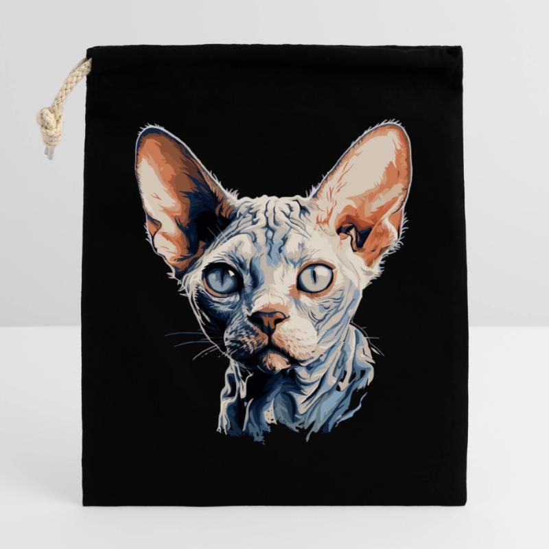 Devon Rex Kätzchen Devon Rex Katze Verschließbarer Geschenkbeutel aus Baumwolle (25x30cm)