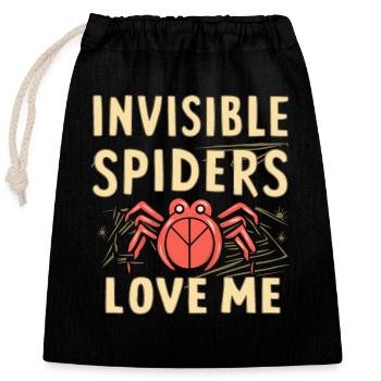 Lustiges Arachnophobie-bewusstsein, Spinnenphobie - Verschließbarer Geschenkbeutel aus Baumwolle (25x30cm) - Schwarz - Vorne
