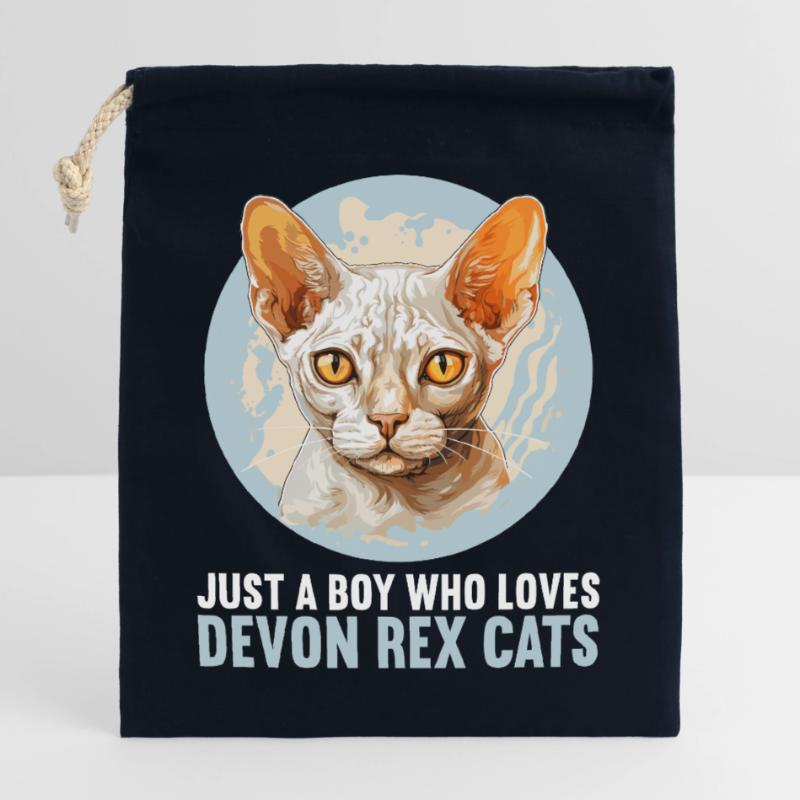 Devon Rex Kätzchen Devon Rex Katze Verschließbarer Geschenkbeutel aus Baumwolle (25x30cm)