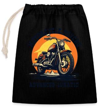 Advanced Insane Motorcycle Psycho - Closable cotton gift bag (25x30cm) - black - Front