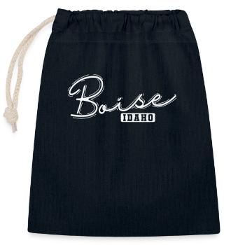 Boise, une ville de l’État de l’Idaho, aux États-Unis - Sac cadeau en coton avec cordon (25 x 30 cm) - bleu marine - Devant