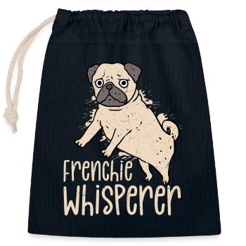 Frenchie Whisperer French Bulldog Owner - Verschließbarer Geschenkbeutel aus Baumwolle (25x30cm) - Navy - Vorne
