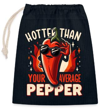 Liebhaber Scharfer Speisen, Chili Peppers Chef - Verschließbarer Geschenkbeutel aus Baumwolle (25x30cm) - Navy - Vorne