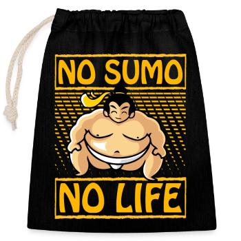 Pas de Sumo, pas de vie - Sac cadeau en coton avec cordon (25 x 30 cm) - noir - Devant