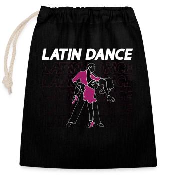 Danse Salsa Danse Latine Musique Mambo Danseuse Salsa - Sac cadeau en coton avec cordon (25 x 30 cm) - noir - Devant