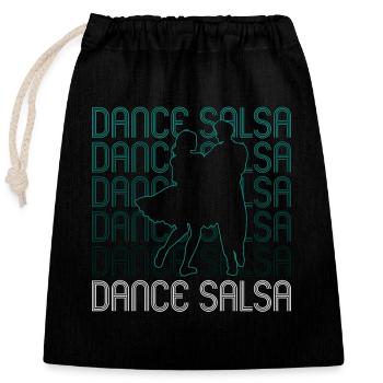 Salsa Danse Salsa Mambo Mélomane Danse Sport - Sac cadeau en coton avec cordon (25 x 30 cm) - noir - Devant