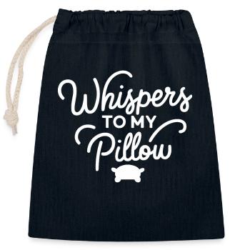 Speaking in Sleep, Somniloquy, Speaking in Sleep - Closable cotton gift bag (25x30cm) - navy - Front