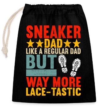 Sneakerhead Sneaker Collector - Closable cotton gift bag (25x30cm) - black - Front