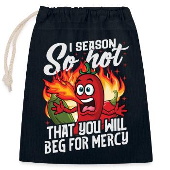 Passionnés de cuisine - Sac cadeau en coton avec cordon (25 x 30 cm) - bleu marine - Devant
