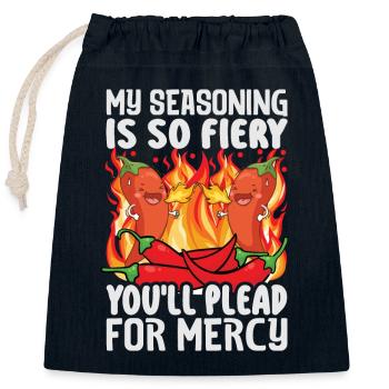 Kulinarischer Experte Chef Foodie Spicy Chili Appa - Verschließbarer Geschenkbeutel aus Baumwolle (25x30cm) - Navy - Vorne