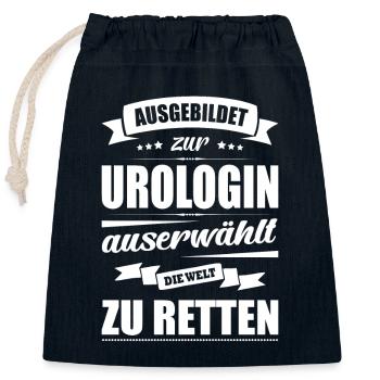 Ausgebildet Zur Urologin Abschluss Bestanden - Verschließbarer Geschenkbeutel aus Baumwolle (25x30cm) - Navy - Vorne