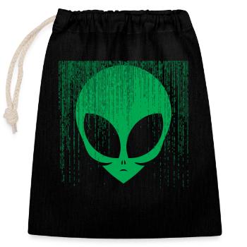 Algorithmes extraterrestres Codes Effet Alien Pun - Sac cadeau en coton avec cordon (25 x 30 cm) - noir - Devant