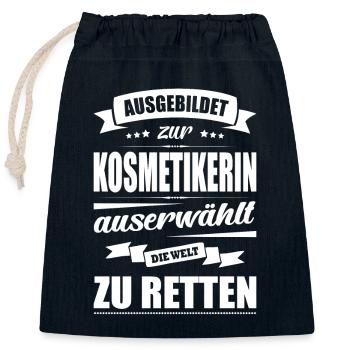 Ausgebildet Zur Kosmetikerin Abschluss Bestanden - Verschließbarer Geschenkbeutel aus Baumwolle (25x30cm) - Navy - Vorne